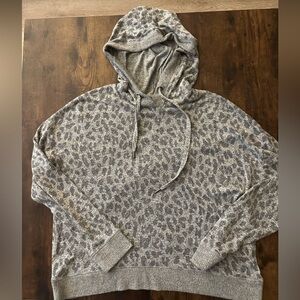 Rails Heather Gray Leopard Hoodie
